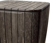 Keter Luzon Patio Side Coffee Table Outdoor Furniture Durable Resin Plastic Realistic Table