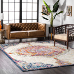 Vintage Medallion Floral Multi Soft Area Rug