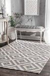 Kellee Contemporary Grey Wool Area Rug