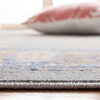 Boho Chic Distressed Area Rug Grey / Multi