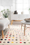 Ivory Multi Dorie Dots Soft Area Rug