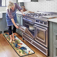 Non Skid Washable Absorbent Microfiber Kitchen Mats for Floor Anti Fatigue Kitchen Mat Set of 2 Chef Kitchen Decor Stain Resistant 17"x47.2"+17"x23.6"