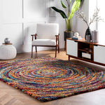 Ardelle Swirl Shag Rug,  Multi