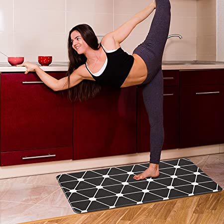 0.47 Inch Thick Anti Fatigue Cushioned Kitchen mats for Floor, Non