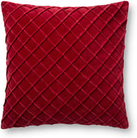 Cotton Red Velvet Decorative Pillow
