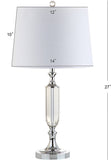 Bella 27" Crystal LED Lamp White Shade