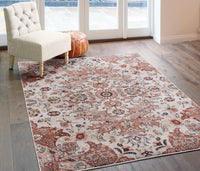 Waterloo Cream Oriental Soft Area Rug