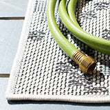 Ivory/Grey MSRO307F Indoor/ Outdoor Waterproof Easy Cleaning Patio Backyard Mudroom Area Rug