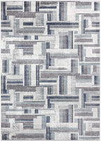 Hampstead Blue Abstract 8 x 10 Soft Area Rug