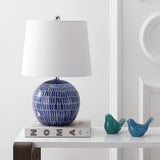 Ronald 21" Ceramic LED Lamp Navy