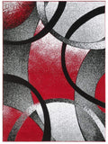 Howell Collection Red Geometric Soft Area Rug