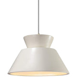 Radiance™ Trapezoid 11" Wide White Modern Ceramic Mini Pendant