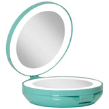 Next Generation Turquoise 1X/10X LED Compact Travel Mirror