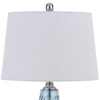 Mayfield Aqua Blue Glass Teardrop Table Lamp