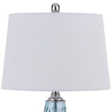 Mayfield Aqua Blue Glass Teardrop Table Lamp