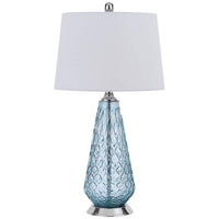 Mayfield Aqua Blue Glass Teardrop Table Lamp