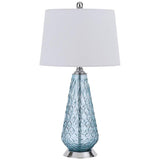 Mayfield Aqua Blue Glass Teardrop Table Lamp
