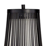 Venemo Black Metal Cone Caged Tripod Table Lamp