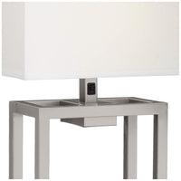 Wexler Cube Brushed Nickel Metal Table Lamp