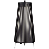 Venemo Black Metal Cone Caged Tripod Table Lamp