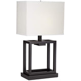 Wexler Open Cube Dark Bronze Metal Table Lamp