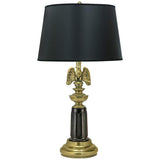 Eagle Brushed Brass and Matte Black Table Lamp