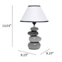 Simple Designs 14" High Shades of Gray Stone Ceramic Accent Table Lamp