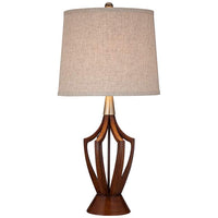 St. Claire Mid-Century Modern Table Lamp with USB Dimmer Cord