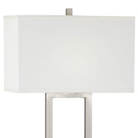 Everett Satin Nickel Open Column Floor Lamp