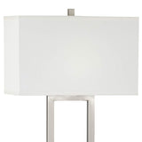 Everett Satin Nickel Open Column Floor Lamp