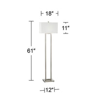 Everett Satin Nickel Open Column Floor Lamp