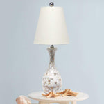Lalia Home Malibu Curved Mosaic Seashell Vase Table Lamp