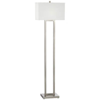 Everett Satin Nickel Open Column Floor Lamp