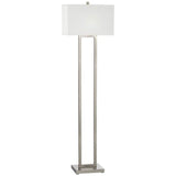 Everett Satin Nickel Open Column Floor Lamp