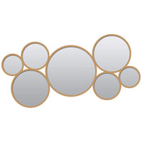 Northwood Gold Metal 33" x 15" Multi-Circle Wall Mirror