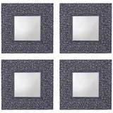 Northwood Silver 11 1/4" Square Wall Mirrors Set of 4