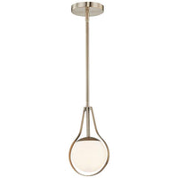 Fusion™ Pearl 6 1/2"W Brushed Brass LED Mini Pendant