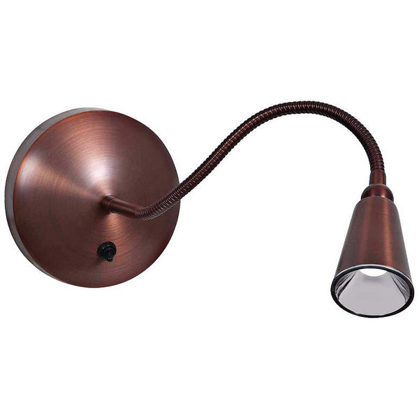 Bronze LED Gooseneck Wall Lamp