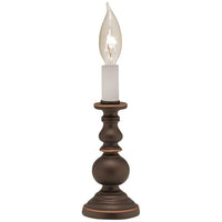 Irene 7"H Oxidized Bronze Candle Accent Table Lamp