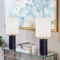 Jackie 19" High Navy Blue Accent Table Lamps Set of 2
