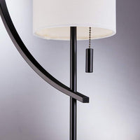 Lite Source Renessa Black and White Modern Floor Lamp