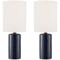 Jackie 19" High Navy Blue Accent Table Lamps Set of 2