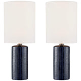 Jackie 19" High Navy Blue Accent Table Lamps Set of 2