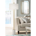 Possini Euro Milan Modern Floor Lamp with Marble Base