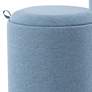 Tray Blue Fabric Nesting Ottomans Set of 2