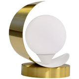 Crescent 7" High Aged Brass Metal Accent Table Lamp