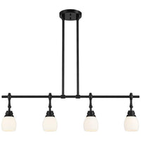 Chapel 36" Wide Semi Gloss Black 4-Light Island Pendant