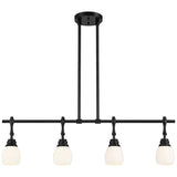 Chapel 36" Wide Semi Gloss Black 4-Light Island Pendant