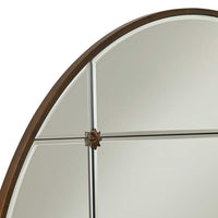 Drucilla Antique Light Brown 32" Round Framed Wall Mirror