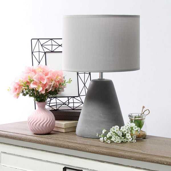 Simple Designs Pinnacle 14 1/4" High Gray Accent Table Lamp